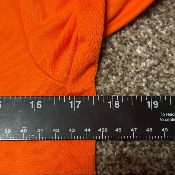 Nike Dri-Fit Youth XL Bright Orange Tee with White Logo - Picture 7 of 10